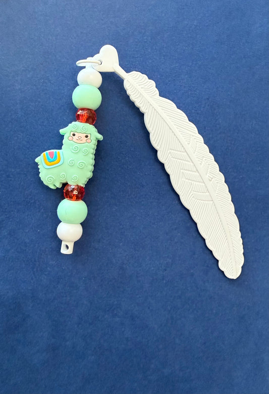 Llama Feather Bookmark