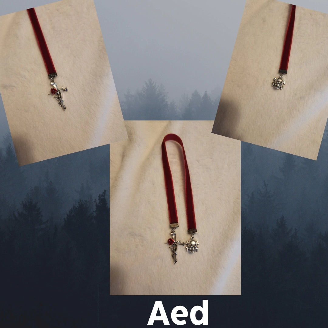 "Aed" Velvet Ribbon bookmark