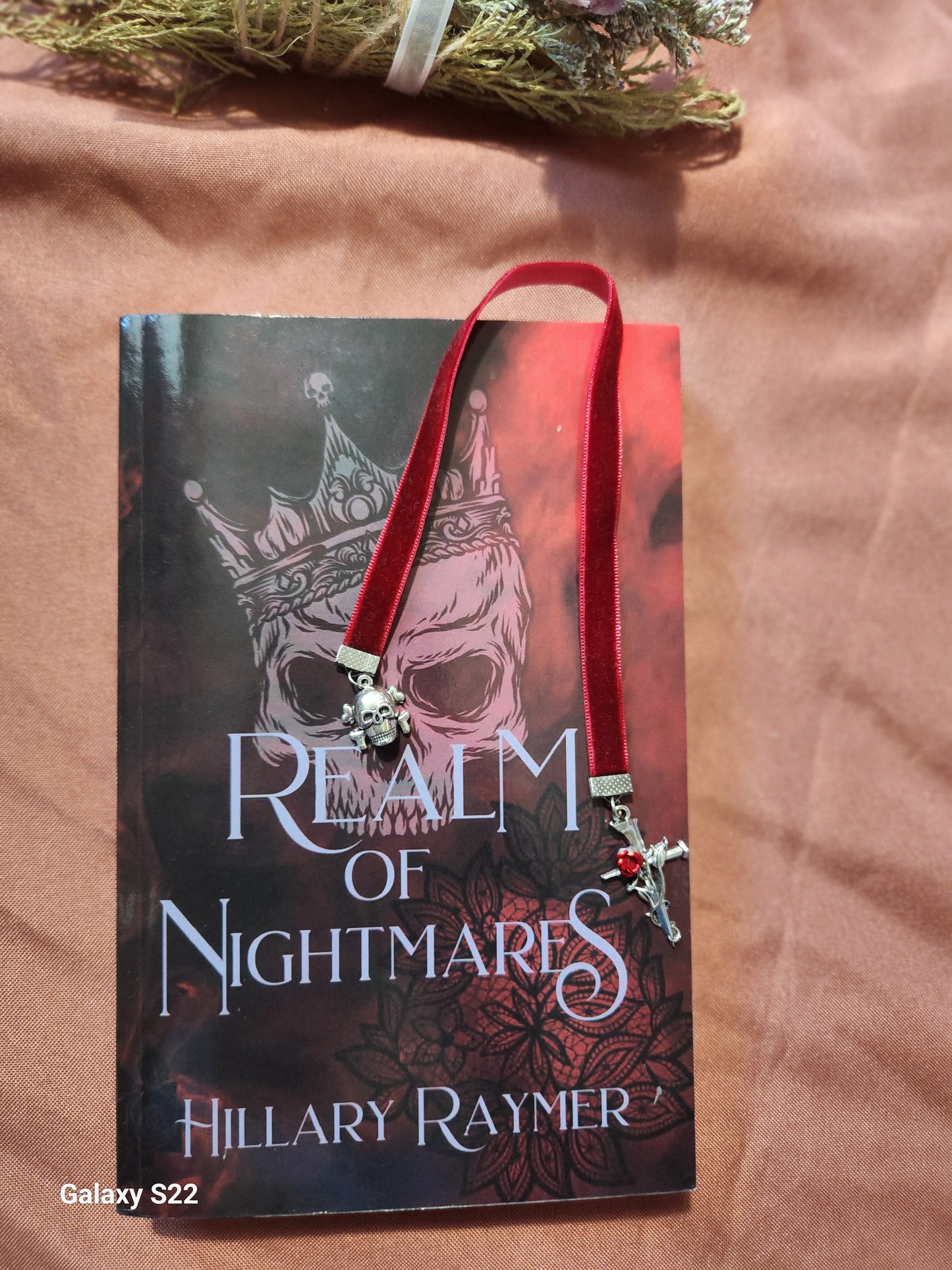 "Aed" Velvet Ribbon bookmark
